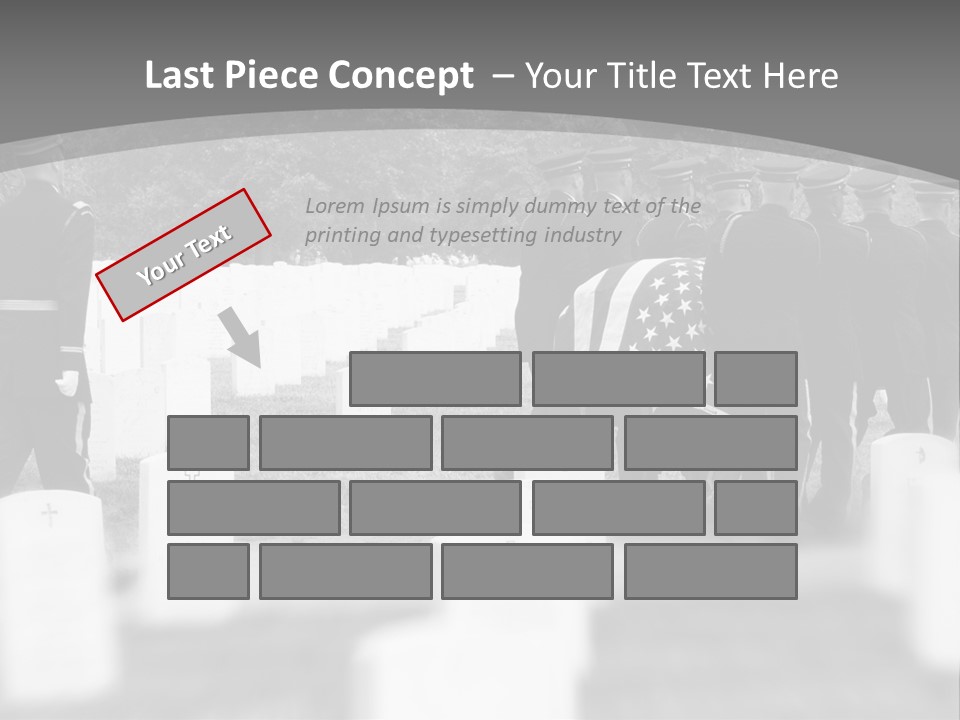 Honor Guard Bearing Casket To Grave At Arlington National Cemetery PowerPoint Template