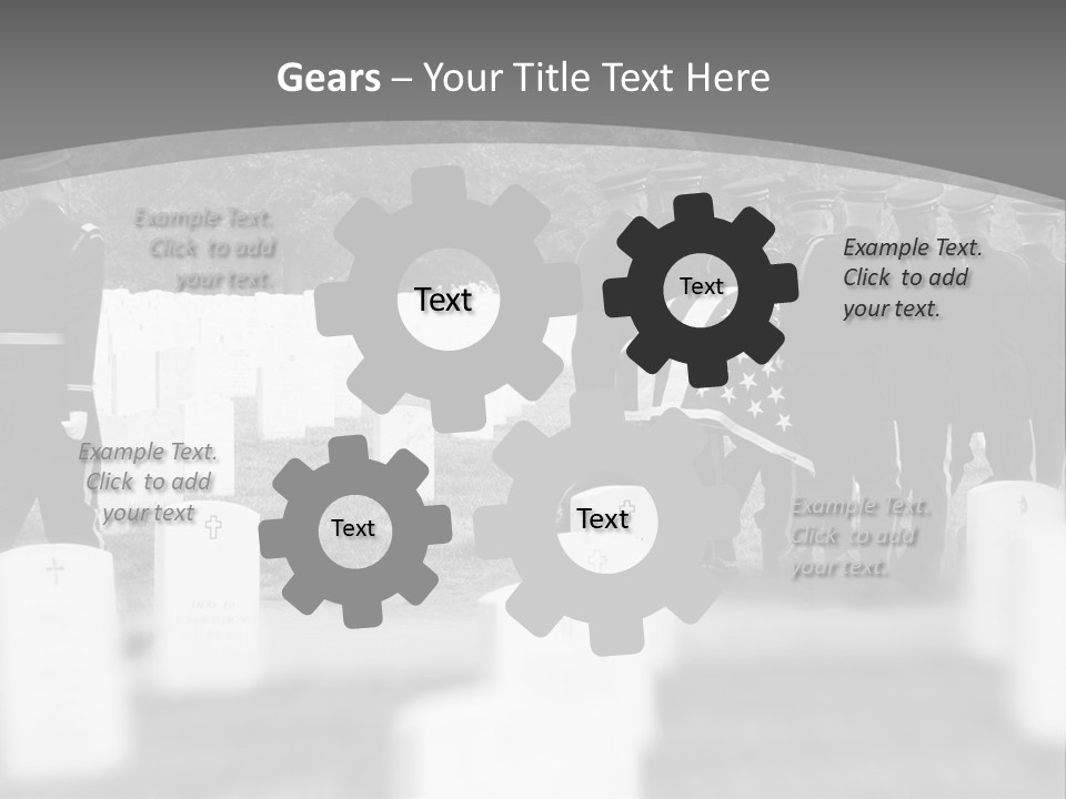 Honor Guard Bearing Casket To Grave At Arlington National Cemetery PowerPoint Template