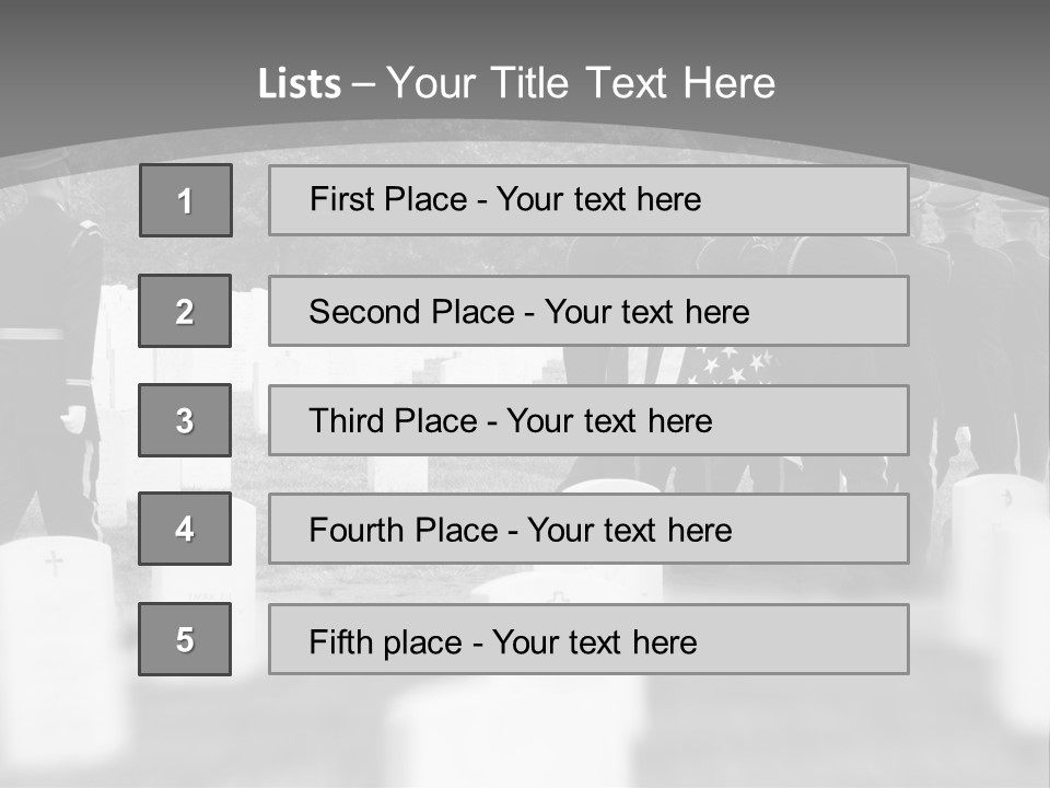 Honor Guard Bearing Casket To Grave At Arlington National Cemetery PowerPoint Template