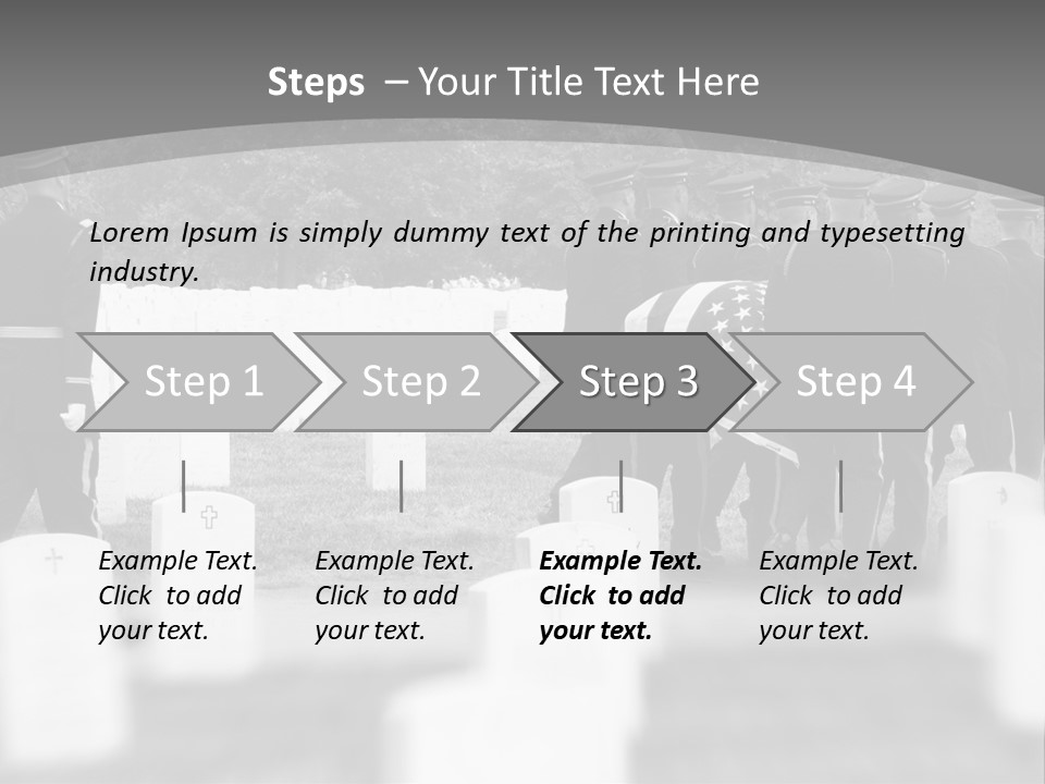 Honor Guard Bearing Casket To Grave At Arlington National Cemetery PowerPoint Template