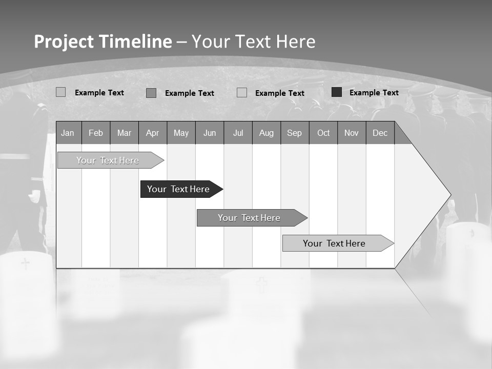 Honor Guard Bearing Casket To Grave At Arlington National Cemetery PowerPoint Template