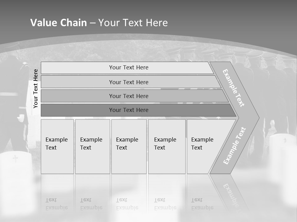 Honor Guard Bearing Casket To Grave At Arlington National Cemetery PowerPoint Template