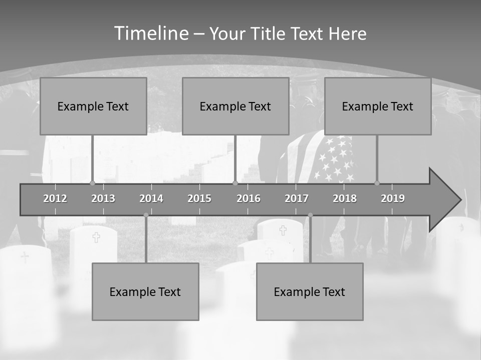 Honor Guard Bearing Casket To Grave At Arlington National Cemetery PowerPoint Template