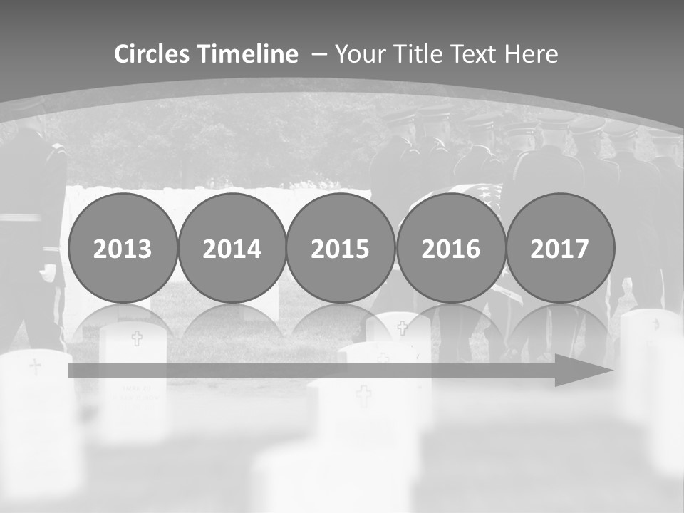 Honor Guard Bearing Casket To Grave At Arlington National Cemetery PowerPoint Template