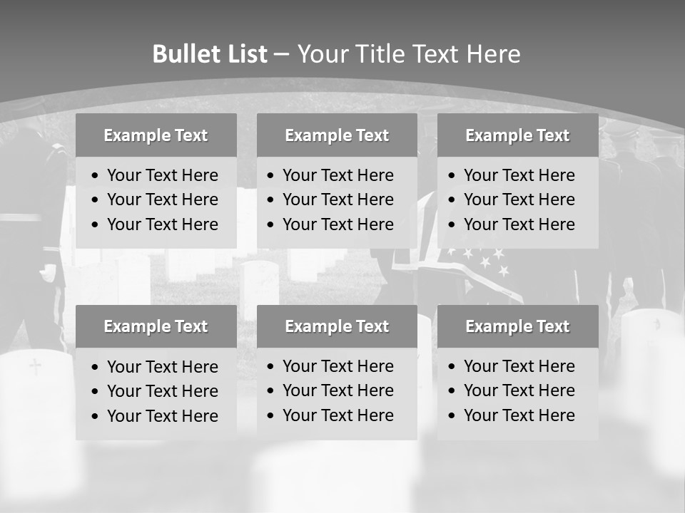 Honor Guard Bearing Casket To Grave At Arlington National Cemetery PowerPoint Template