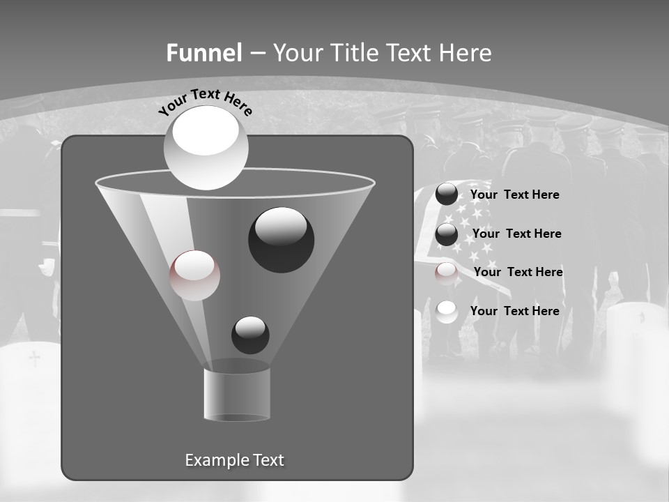Honor Guard Bearing Casket To Grave At Arlington National Cemetery PowerPoint Template