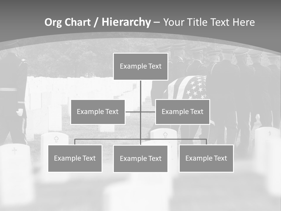 Honor Guard Bearing Casket To Grave At Arlington National Cemetery PowerPoint Template