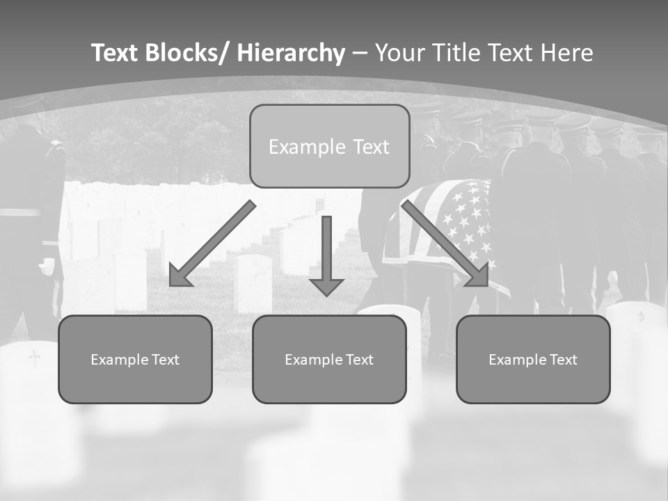 Honor Guard Bearing Casket To Grave At Arlington National Cemetery PowerPoint Template
