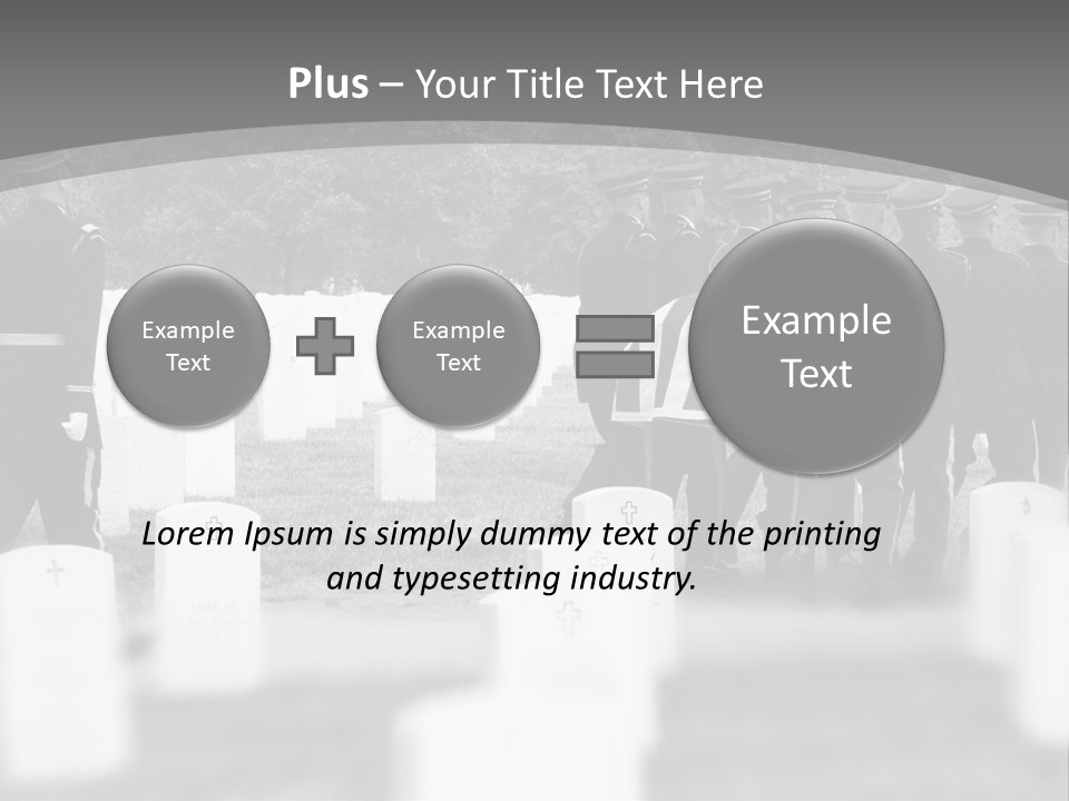 Honor Guard Bearing Casket To Grave At Arlington National Cemetery PowerPoint Template