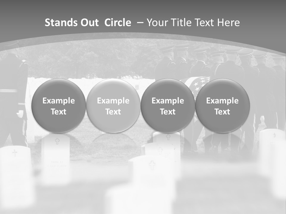 Honor Guard Bearing Casket To Grave At Arlington National Cemetery PowerPoint Template