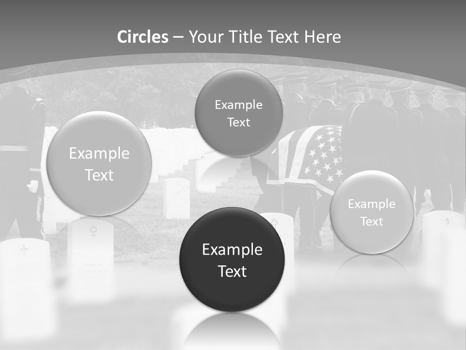 Honor Guard Bearing Casket To Grave At Arlington National Cemetery PowerPoint Template