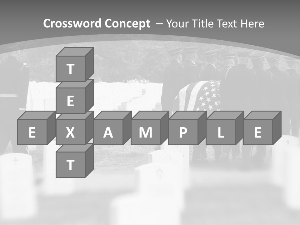 Honor Guard Bearing Casket To Grave At Arlington National Cemetery PowerPoint Template