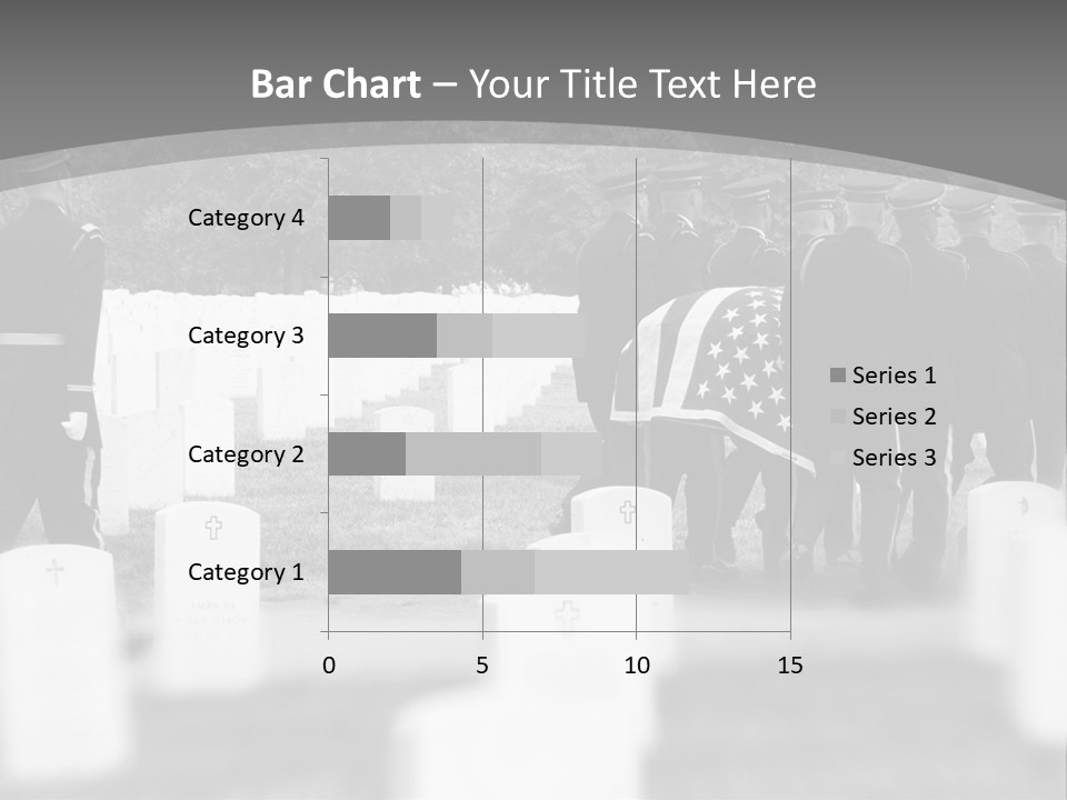 Honor Guard Bearing Casket To Grave At Arlington National Cemetery PowerPoint Template