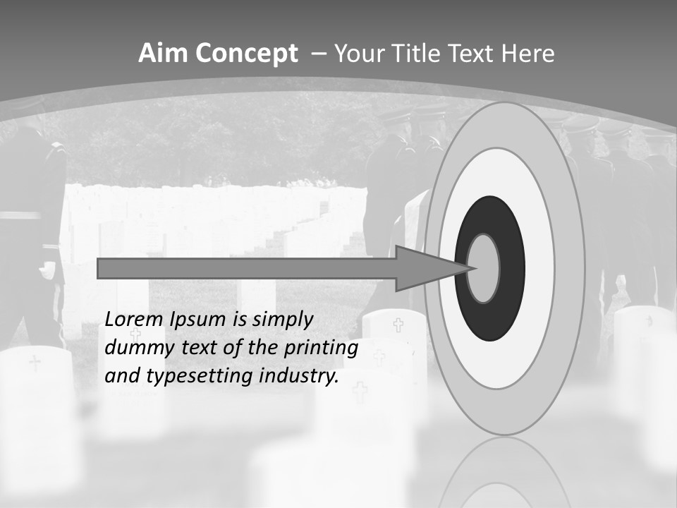 Honor Guard Bearing Casket To Grave At Arlington National Cemetery PowerPoint Template
