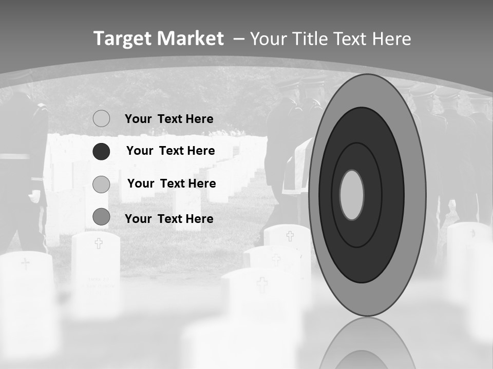 Honor Guard Bearing Casket To Grave At Arlington National Cemetery PowerPoint Template