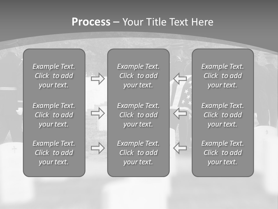 Honor Guard Bearing Casket To Grave At Arlington National Cemetery PowerPoint Template