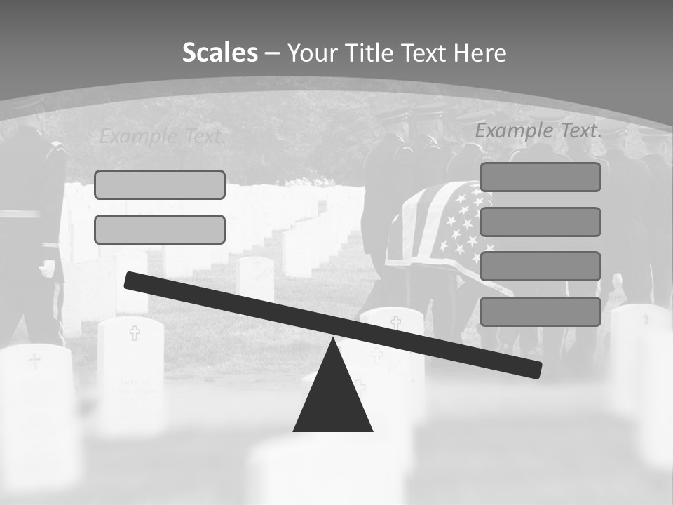 Honor Guard Bearing Casket To Grave At Arlington National Cemetery PowerPoint Template