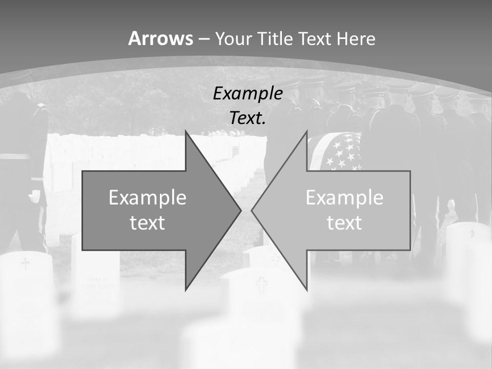 Honor Guard Bearing Casket To Grave At Arlington National Cemetery PowerPoint Template