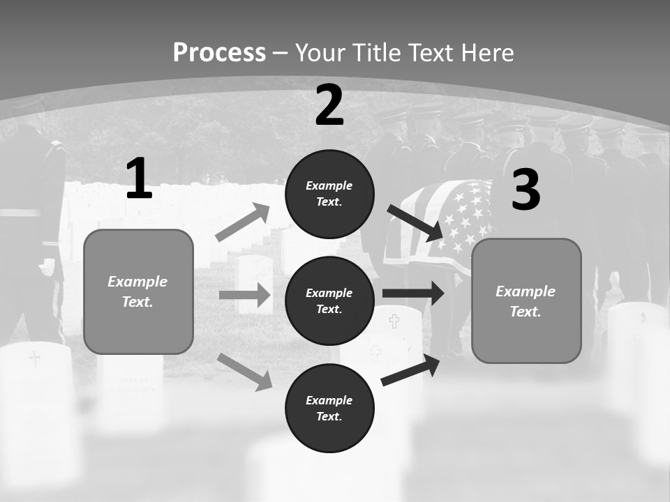 Honor Guard Bearing Casket To Grave At Arlington National Cemetery PowerPoint Template