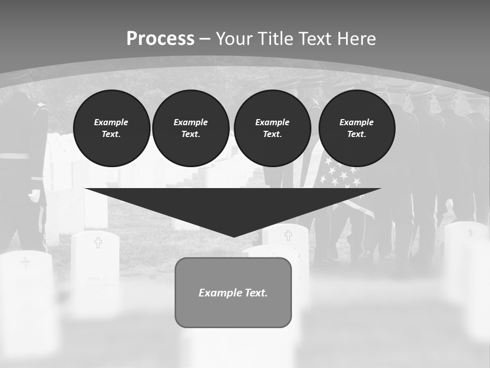 Honor Guard Bearing Casket To Grave At Arlington National Cemetery PowerPoint Template