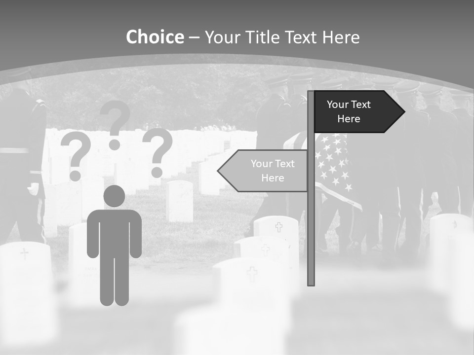 Honor Guard Bearing Casket To Grave At Arlington National Cemetery PowerPoint Template