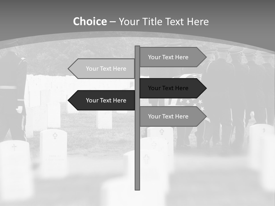 Honor Guard Bearing Casket To Grave At Arlington National Cemetery PowerPoint Template