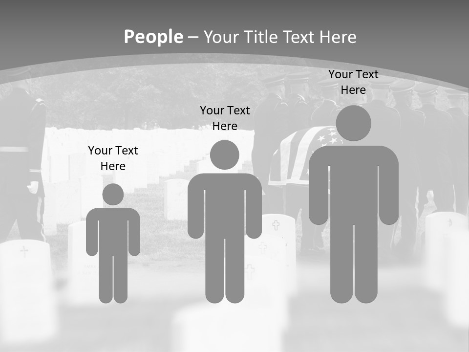 Honor Guard Bearing Casket To Grave At Arlington National Cemetery PowerPoint Template