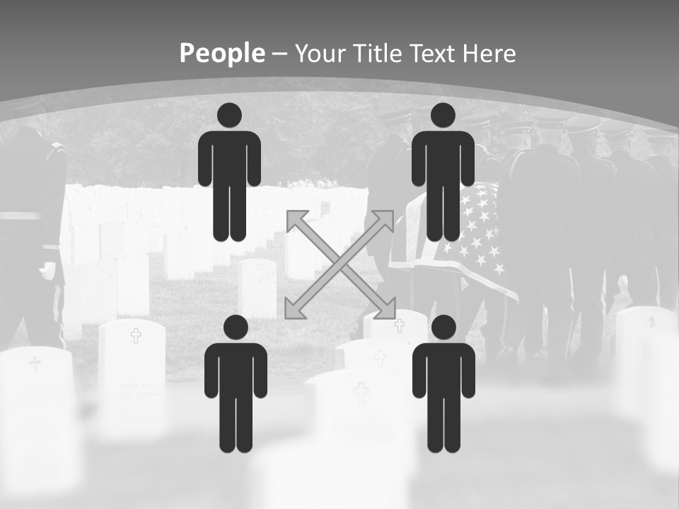 Honor Guard Bearing Casket To Grave At Arlington National Cemetery PowerPoint Template