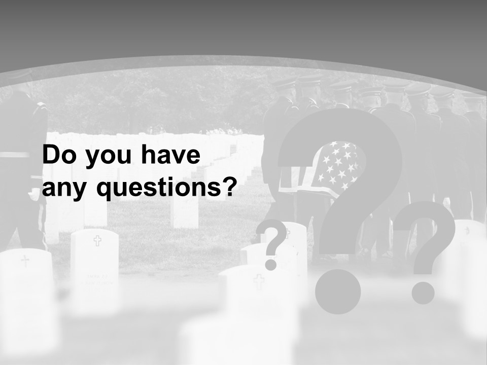 Honor Guard Bearing Casket To Grave At Arlington National Cemetery PowerPoint Template