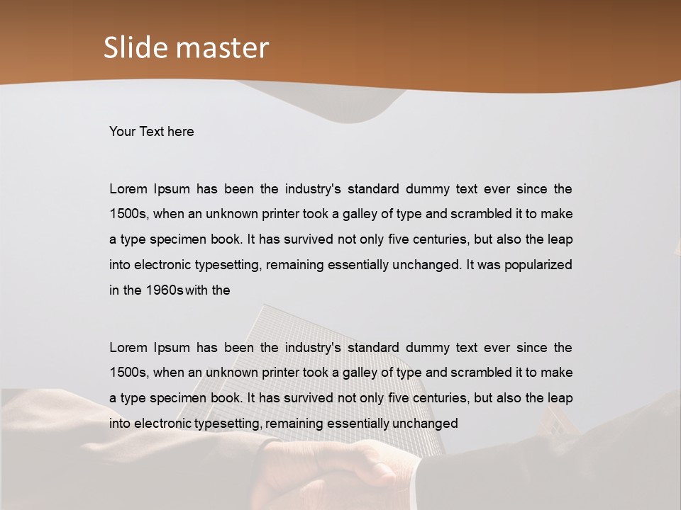 Business Handshake Concept PowerPoint Template