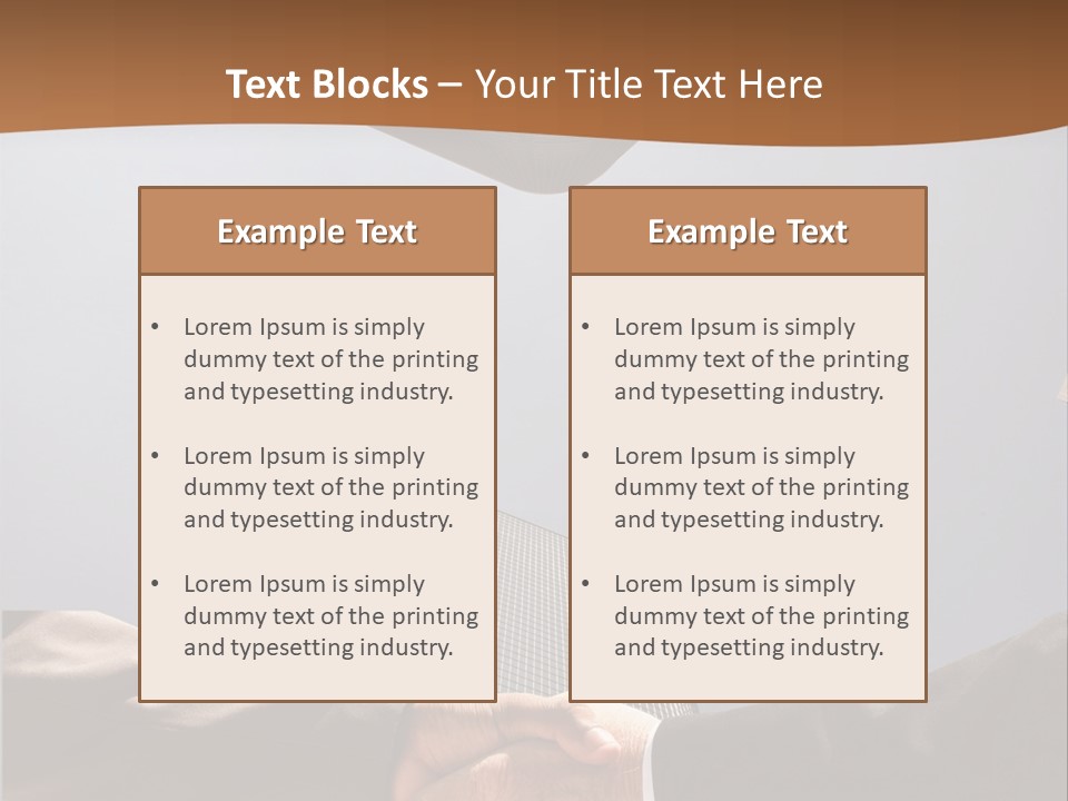 Business Handshake Concept PowerPoint Template