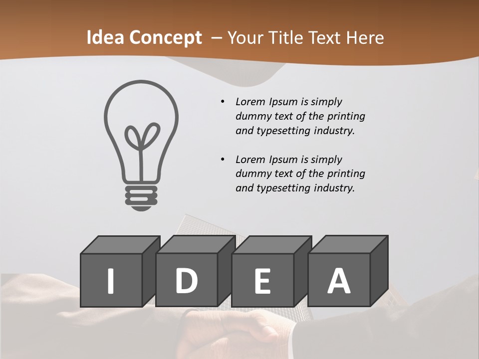 Business Handshake Concept PowerPoint Template