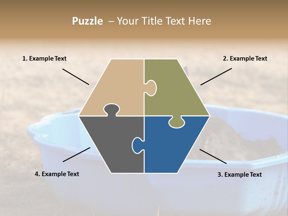 A Dog Sitting In A Blue Tub With His Tongue Out PowerPoint Template