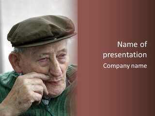 Sad Old Man PowerPoint Template