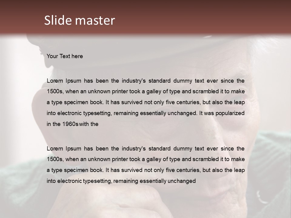 Sad Old Man PowerPoint Template