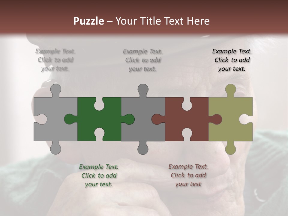 Sad Old Man PowerPoint Template