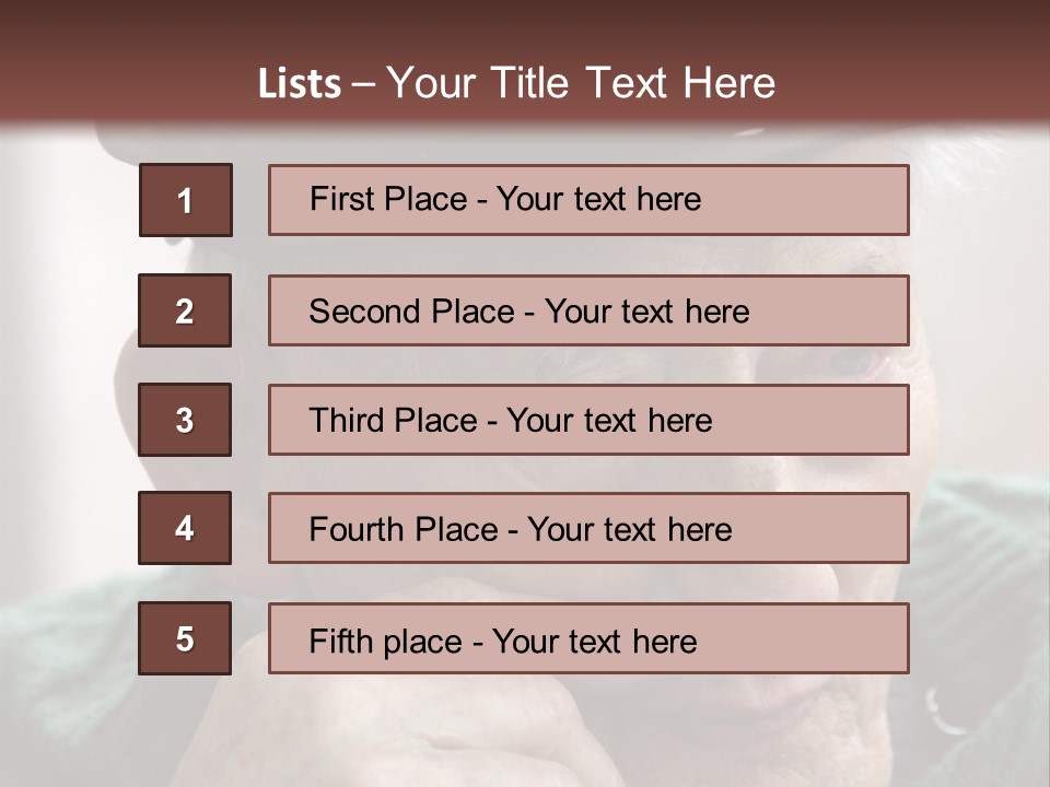 Sad Old Man PowerPoint Template