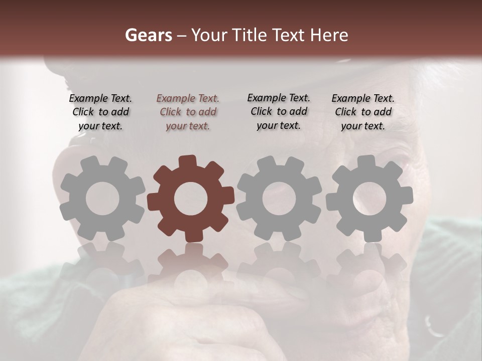 Sad Old Man PowerPoint Template