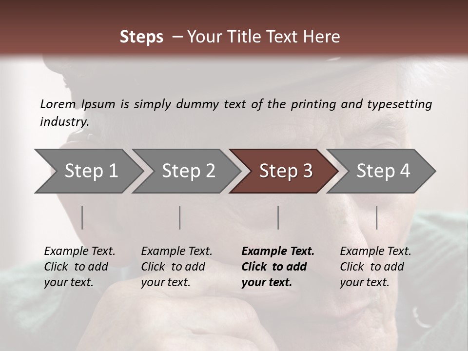 Sad Old Man PowerPoint Template