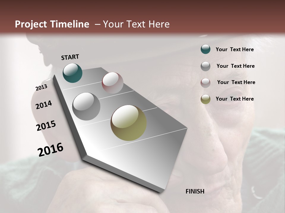 Sad Old Man PowerPoint Template