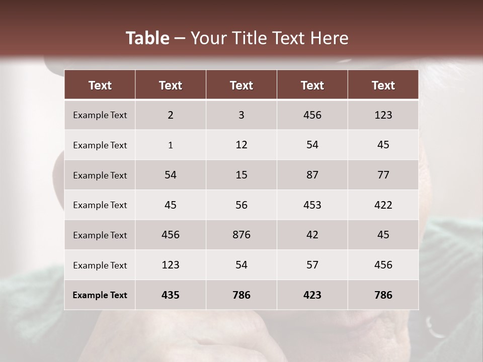 Sad Old Man PowerPoint Template