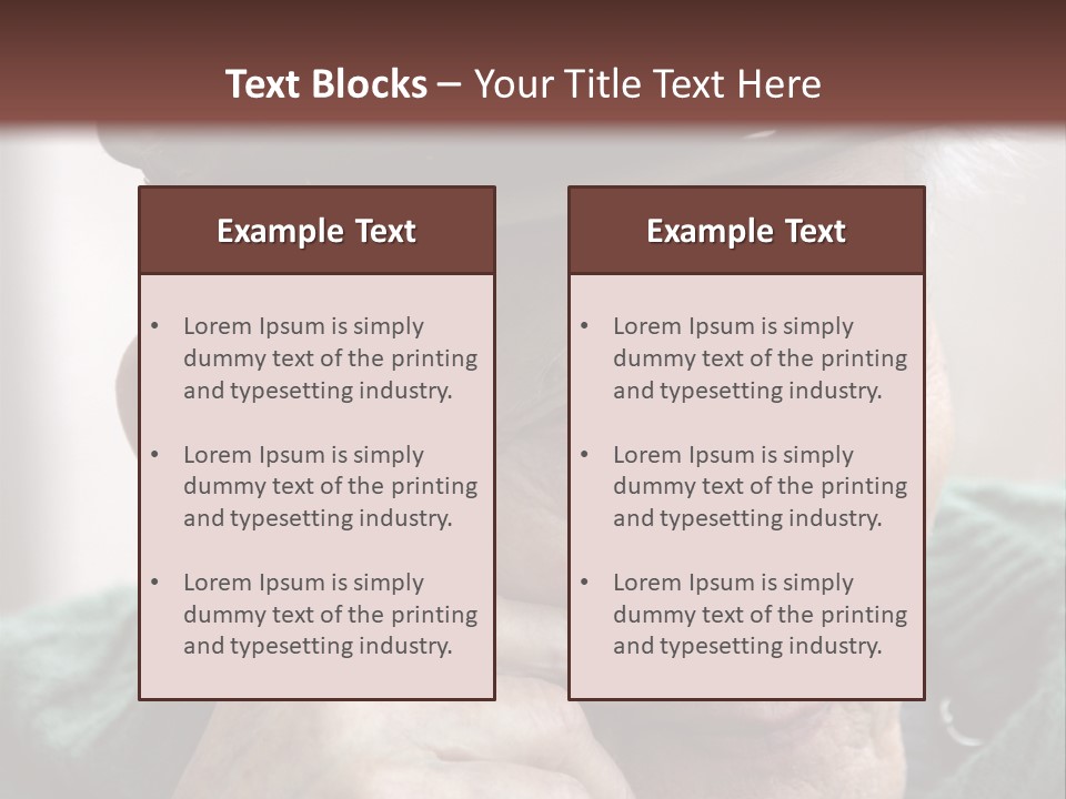 Sad Old Man PowerPoint Template