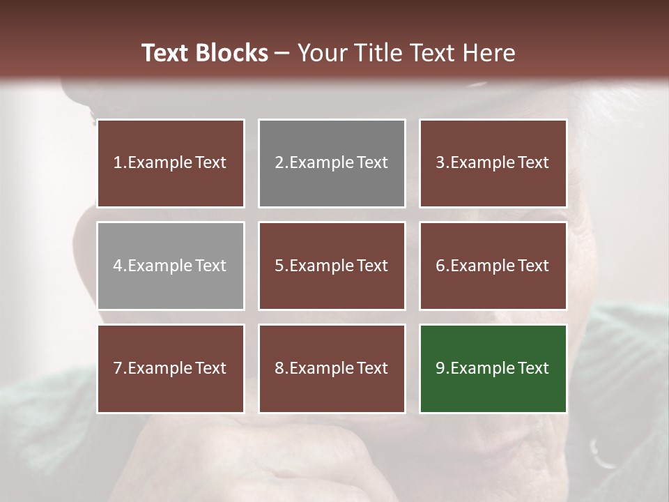 Sad Old Man PowerPoint Template