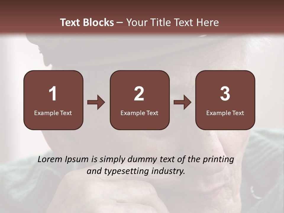 Sad Old Man PowerPoint Template