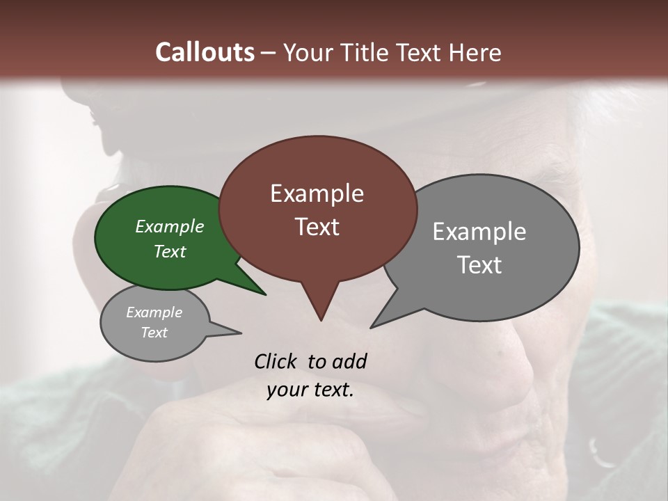 Sad Old Man PowerPoint Template