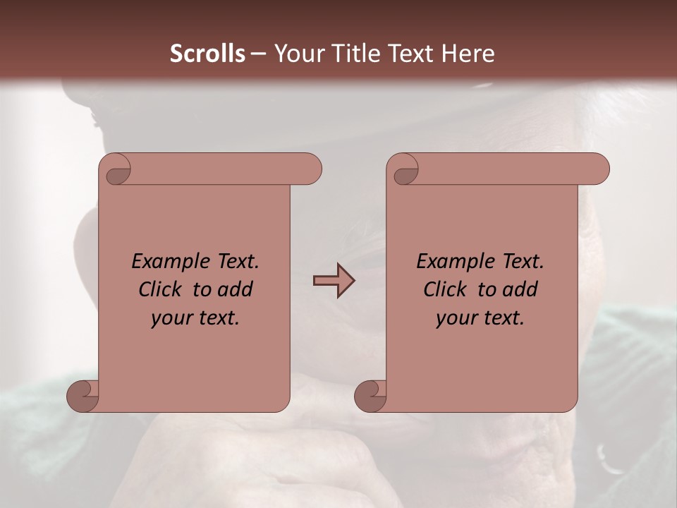 Sad Old Man PowerPoint Template