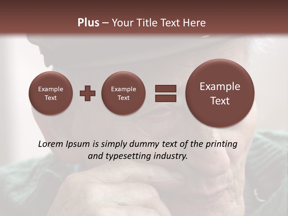 Sad Old Man PowerPoint Template