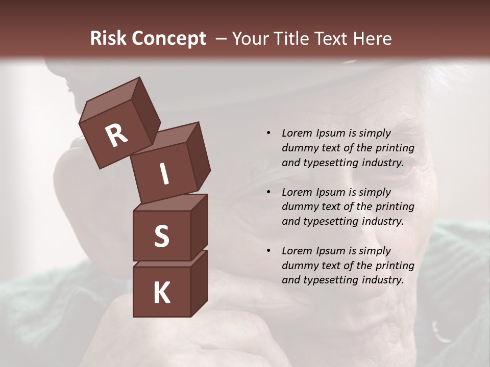 Sad Old Man PowerPoint Template