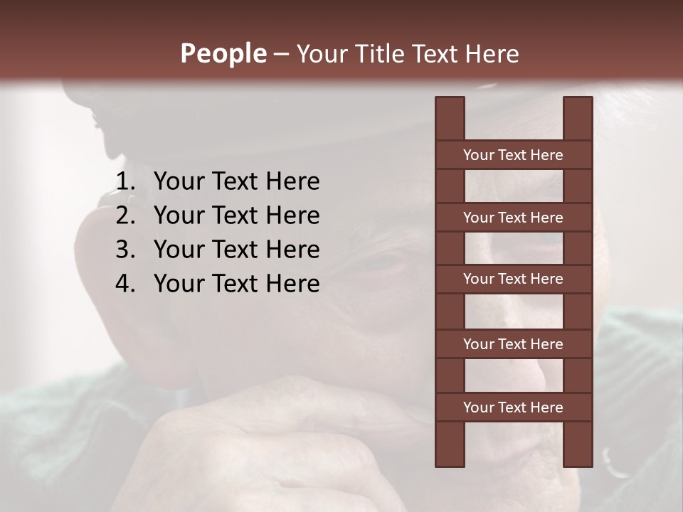 Sad Old Man PowerPoint Template