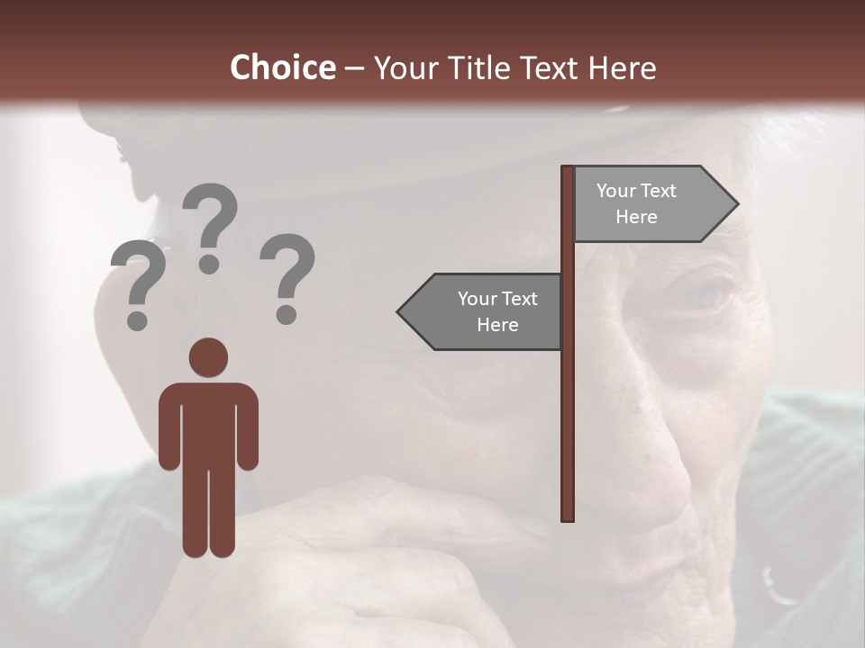 Sad Old Man PowerPoint Template